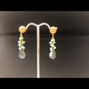 Labradorite n Sleeping Beauty Turquoise Earrings